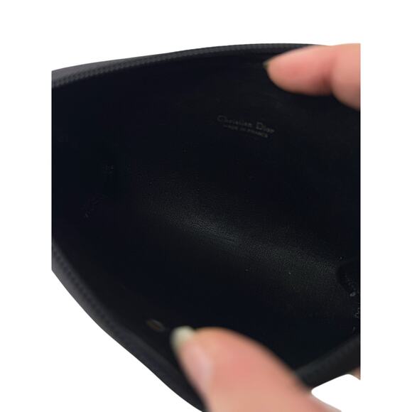 Christian Dior Vintage Black Trotter Monogram Jacquard Pouch Small Clutch - Picture 5 of 6